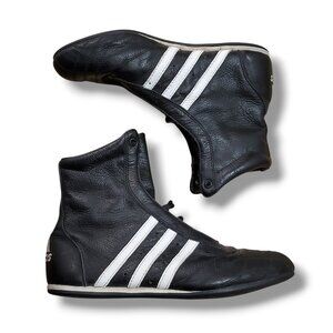 Vintage Adidas Leather Boxing Shoe Sneaker Black Size 6 us mens